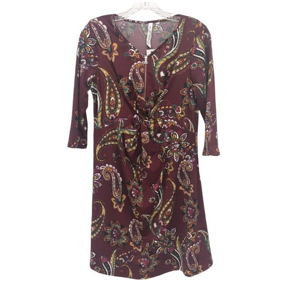 NYCollection Petite Knotted Front Zipper Neck Detail Dress NWT Sz LP - Picture 6 of 11